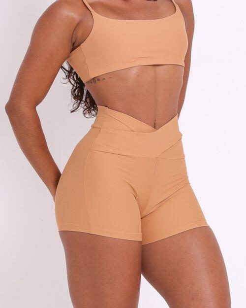 Conjunto Short Básico Cós Cruzado Light + Top Ju