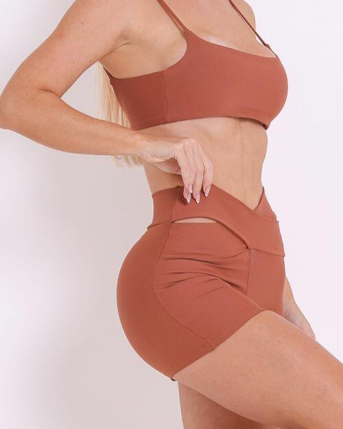 Conjunto Short Básico Cós Cruzado Light + Top Ju