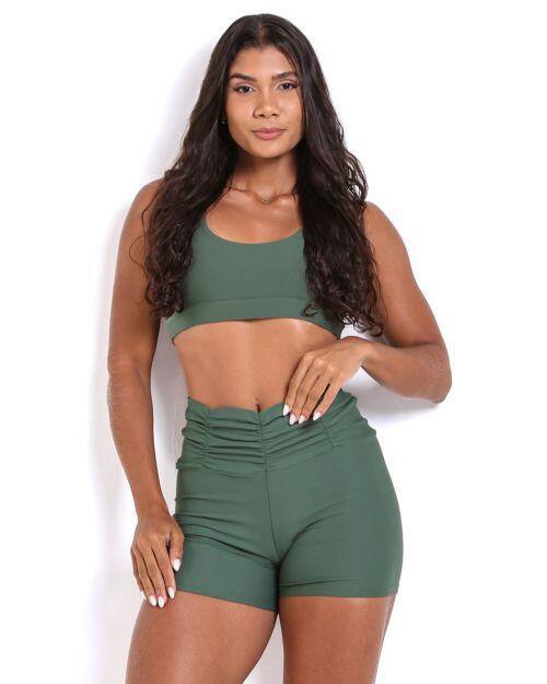 Conjunto Short Básico Cós Franzido Light + Top Jhully