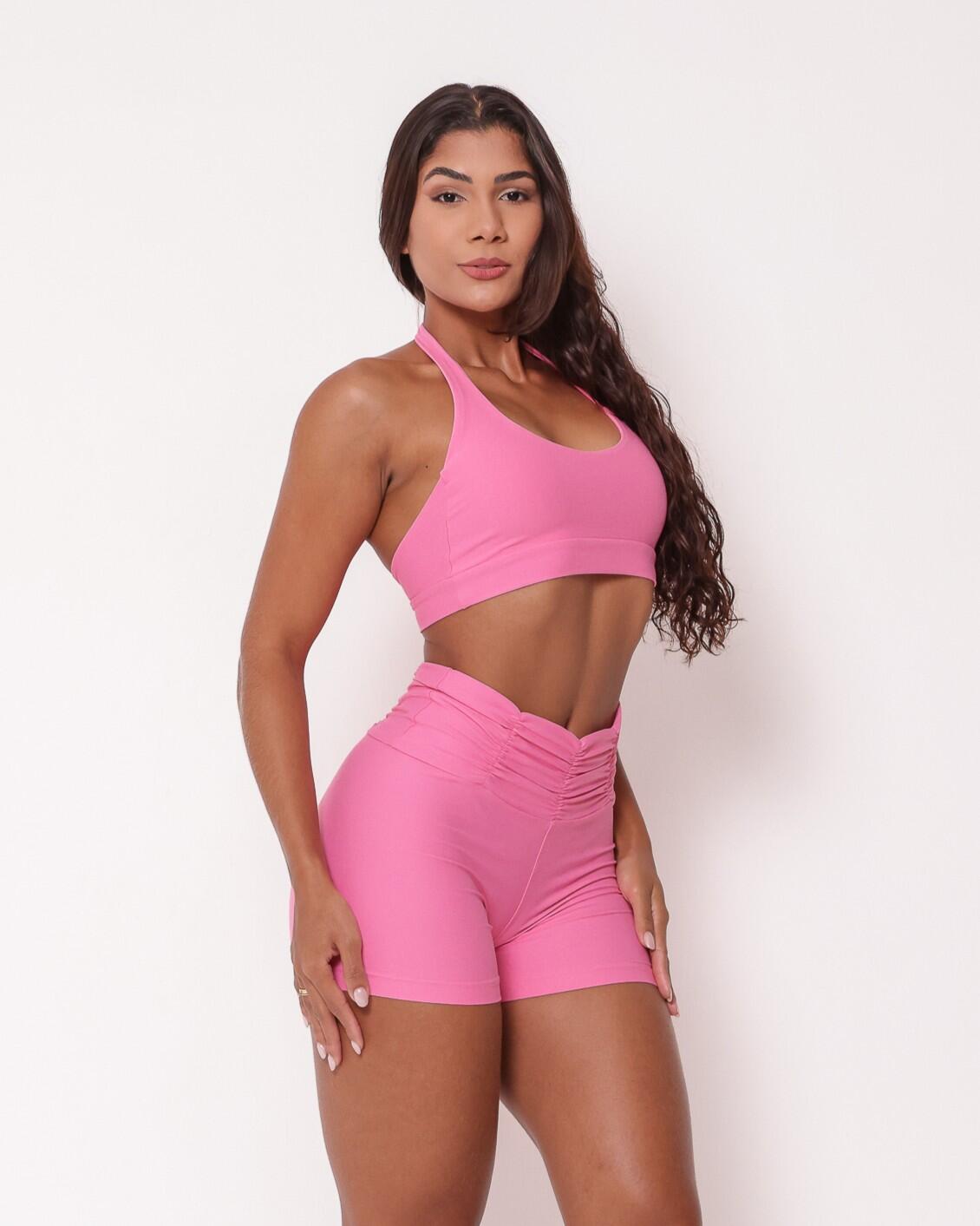 Conjunto Short Básico Cós Franzido Light + Top Jhully