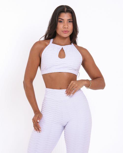 Conjunto Calça Legging Action Textura Lumy + Top Erika