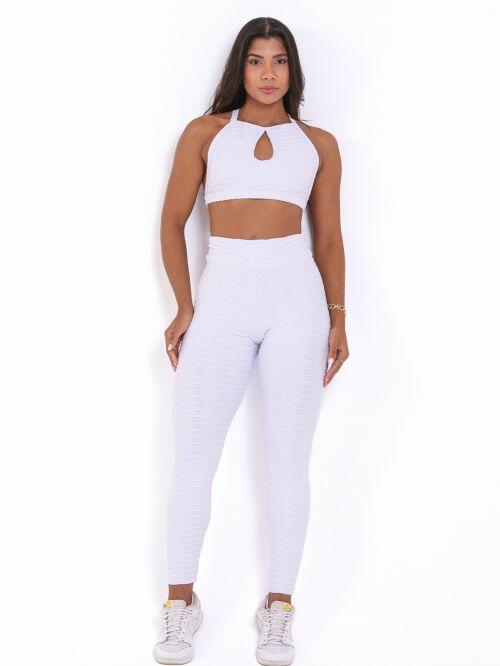 Conjunto Calça Legging Action Textura Lumy + Top Erika