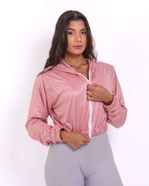 Jaqueta Cropped Corta-Vento Ultra Leve