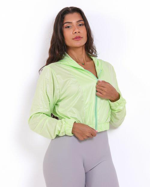 Jaqueta Cropped Corta-Vento Ultra Leve