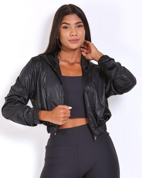 Jaqueta Cropped Corta-Vento Ultra Leve