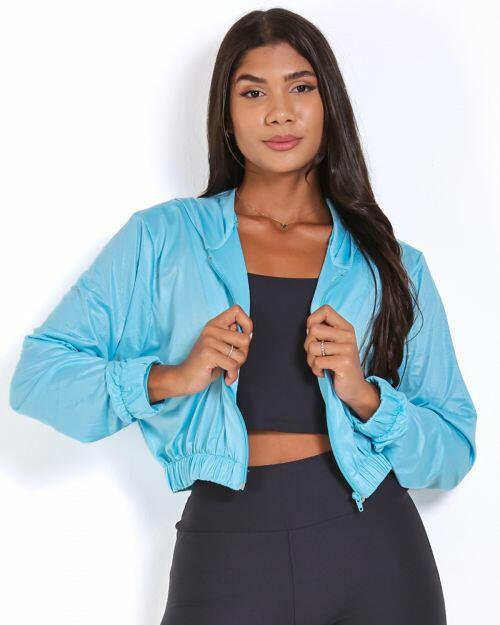 Jaqueta Cropped Corta-Vento Ultra Leve
