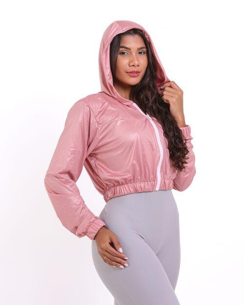 Jaqueta Cropped Corta-Vento Ultra Leve