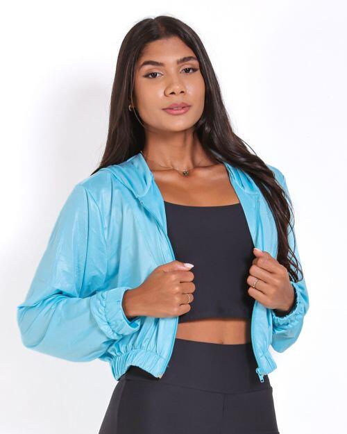 Jaqueta Cropped Corta-Vento Ultra Leve