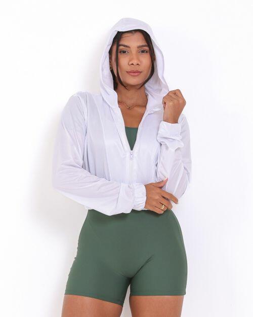 Jaqueta Cropped Corta-Vento Ultra Leve