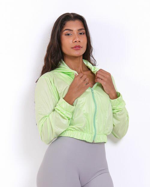 Jaqueta Cropped Corta-Vento Ultra Leve