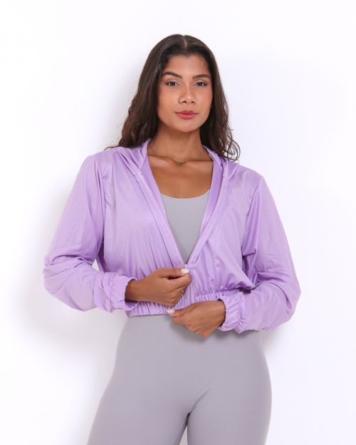 Jaqueta Cropped Corta-Vento Ultra Leve