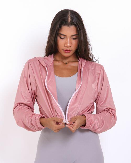 Jaqueta Cropped Corta-Vento Ultra Leve