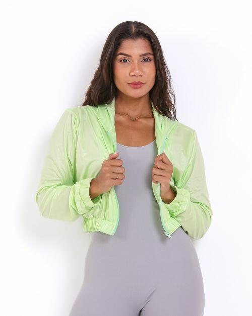 Jaqueta Cropped Corta-Vento Ultra Leve