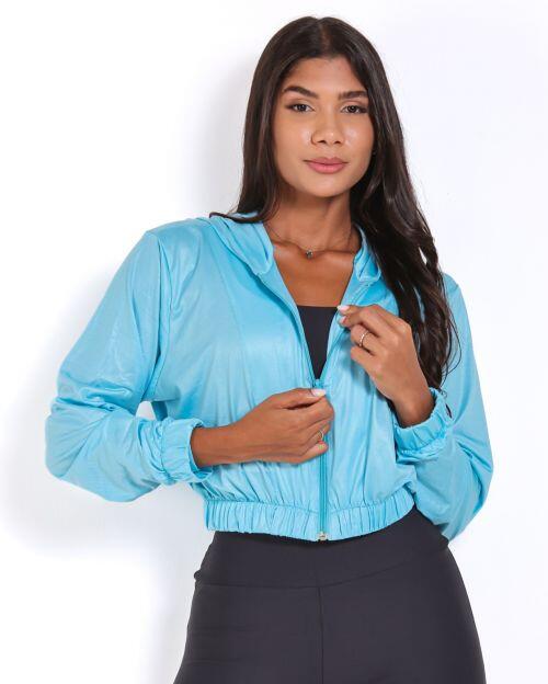 Jaqueta Cropped Corta-Vento Ultra Leve