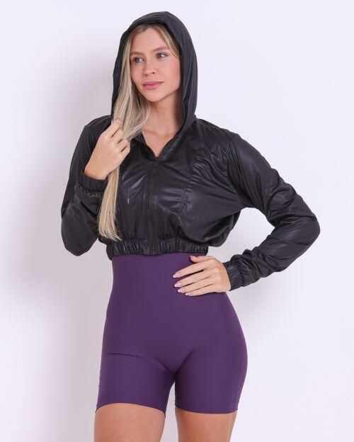Jaqueta Cropped Corta-Vento Ultra Leve