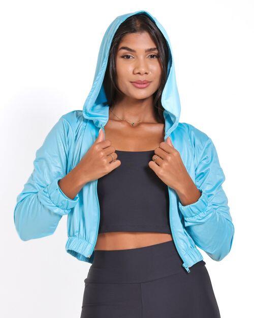Jaqueta Cropped Corta-Vento Ultra Leve