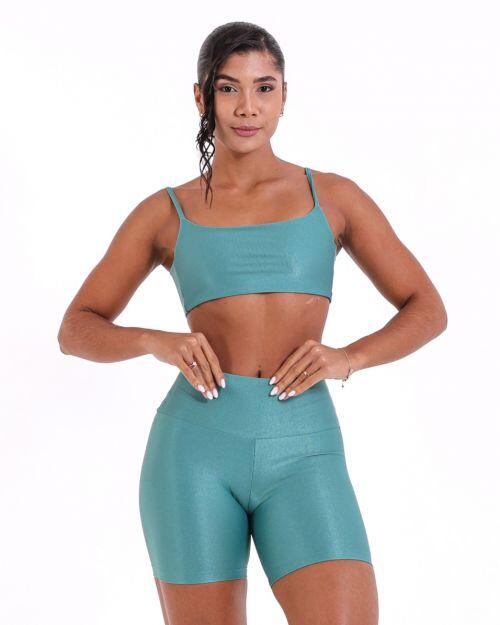 Conjunto Short Bermuda Compress�o + Top Ju