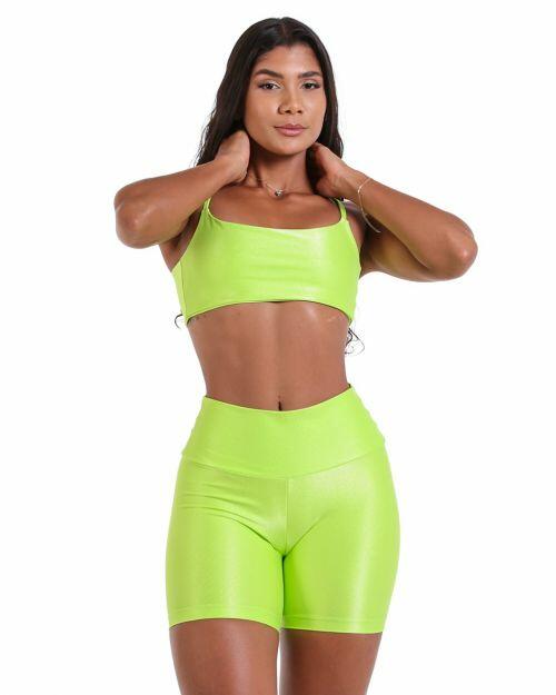 Conjunto Short Bermuda Compress�o + Top Ju