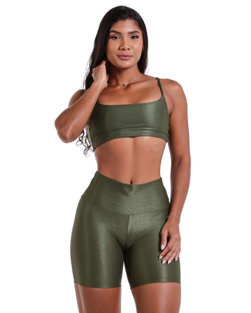 Conjunto Short Bermuda Compressão + Top Ju