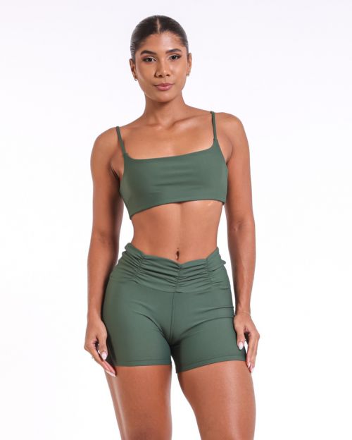 Conjunto Short Básico Cós Franzido Light + Top Ju