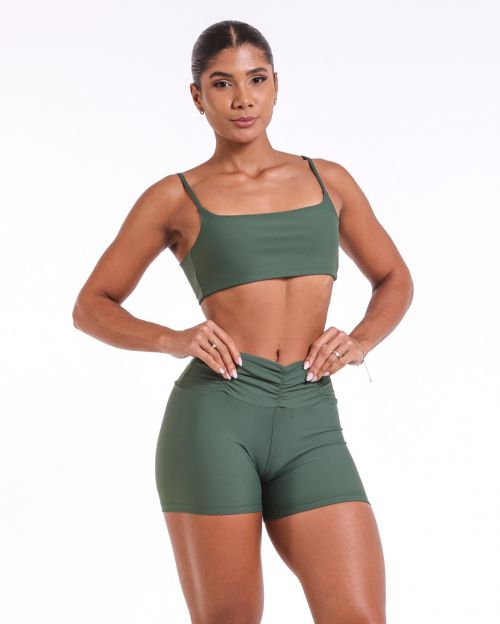 Conjunto Short Básico Cós Franzido Light + Top Ju