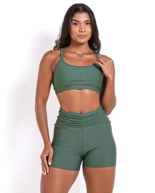 Conjunto Short B�sico C�s Franzido Light + Top Lu