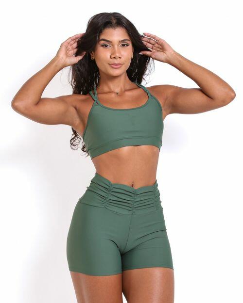 Conjunto Short B�sico C�s Franzido Light + Top Lu