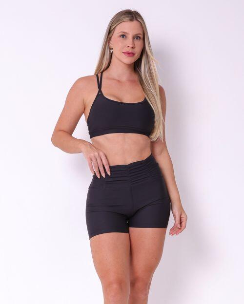 Conjunto Short Básico Cós Franzido Light + Top Lu