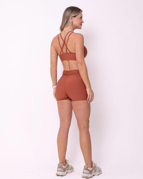 Conjunto Short Básico Cós Franzido Light + Top Lu