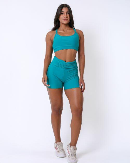 Conjunto Short Básico Cós Franzido Light + Top Lu