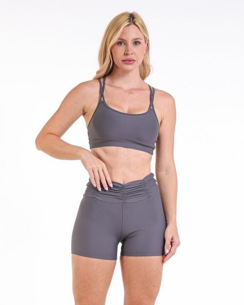 Conjunto Short Básico Cós Franzido Light + Top Lu