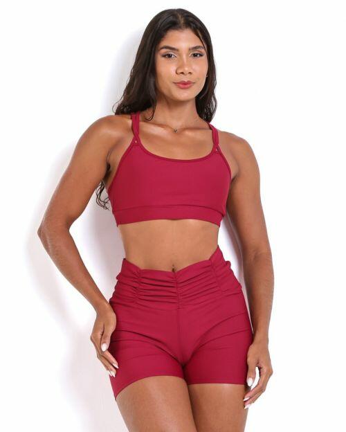 Conjunto Short B�sico C�s Franzido Light + Top Lu
