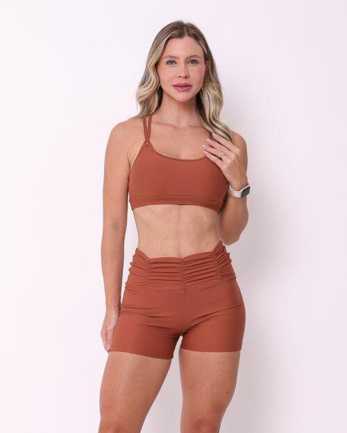 Conjunto Short B�sico C�s Franzido Light + Top Lu