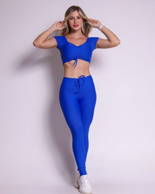 Conjunto Calça Legging Empina Light + Top Manguinha