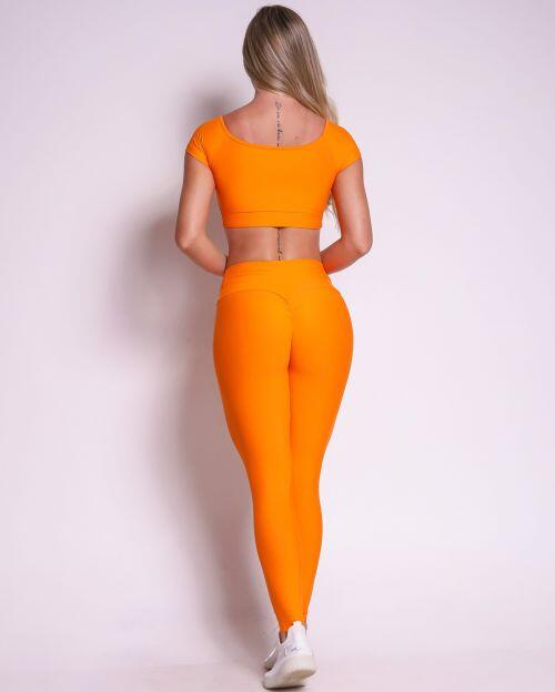 Conjunto Calça Legging Empina Light + Top Manguinha