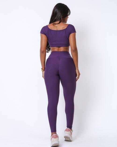 Conjunto Calça Legging Empina Light + Top Manguinha
