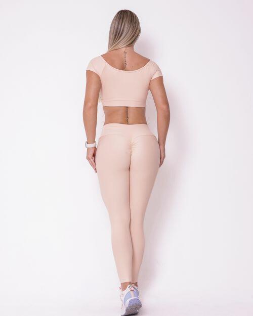 Conjunto Calça Legging Empina Light + Top Manguinha