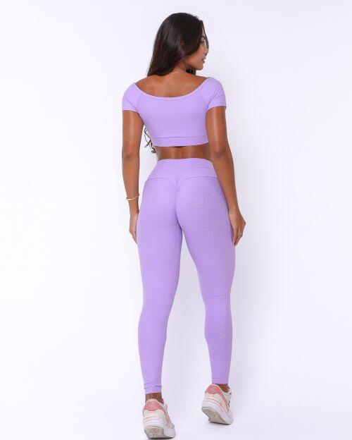 Conjunto Calça Legging Empina Light + Top Manguinha