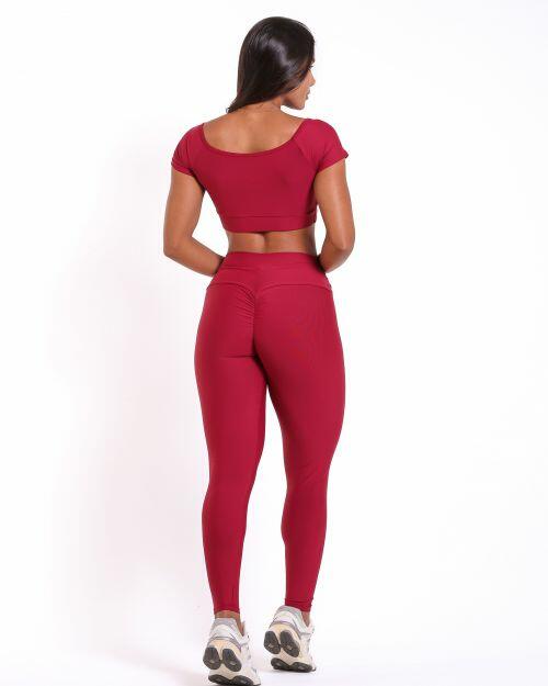 Conjunto Calça Legging Empina Light + Top Manguinha