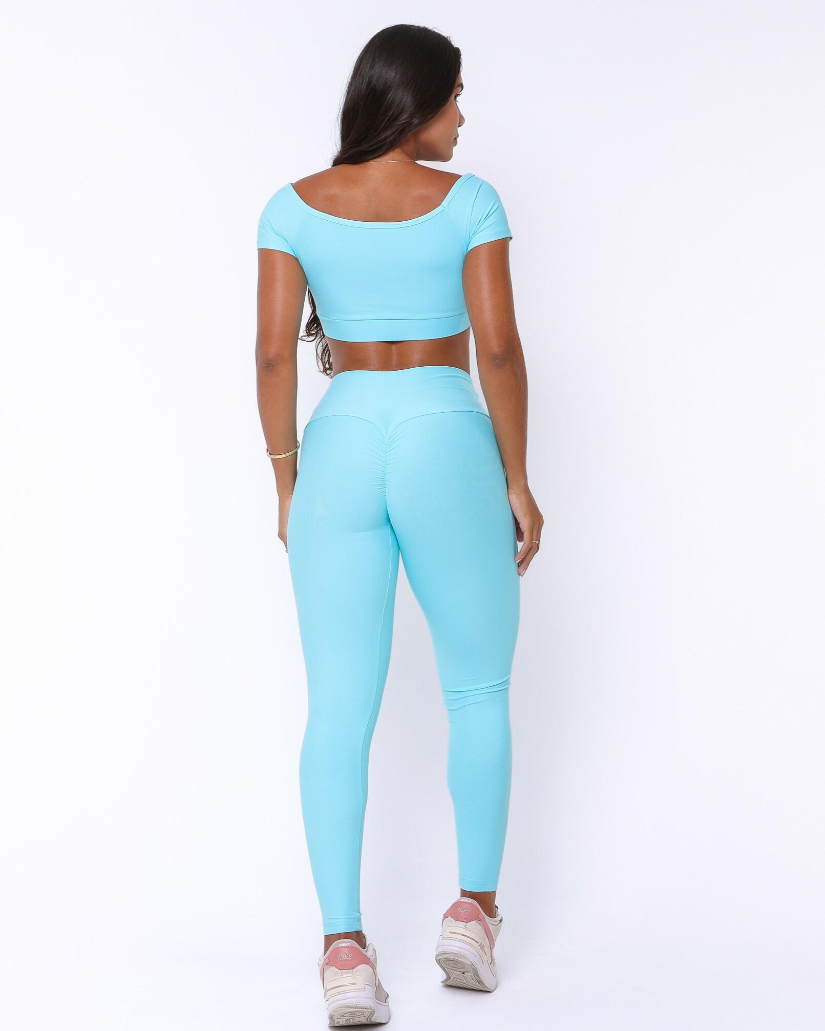 Conjunto Calça Legging Empina Light + Top Manguinha