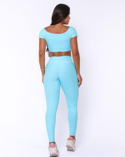 Conjunto Calça Legging Empina Light + Top Manguinha