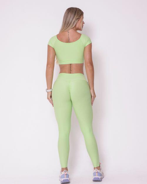 Conjunto Calça Legging Empina Light + Top Manguinha
