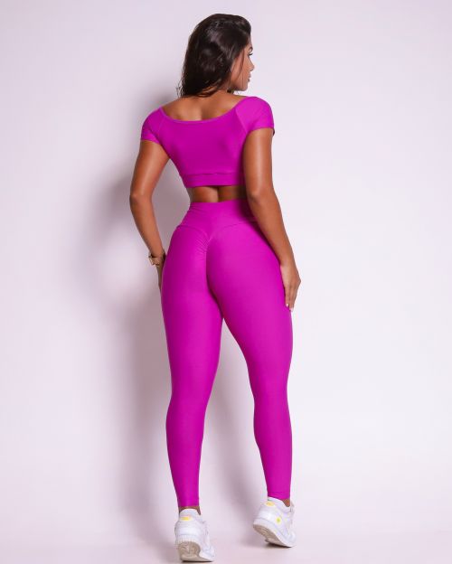 Conjunto Calça Legging Empina Light + Top Manguinha