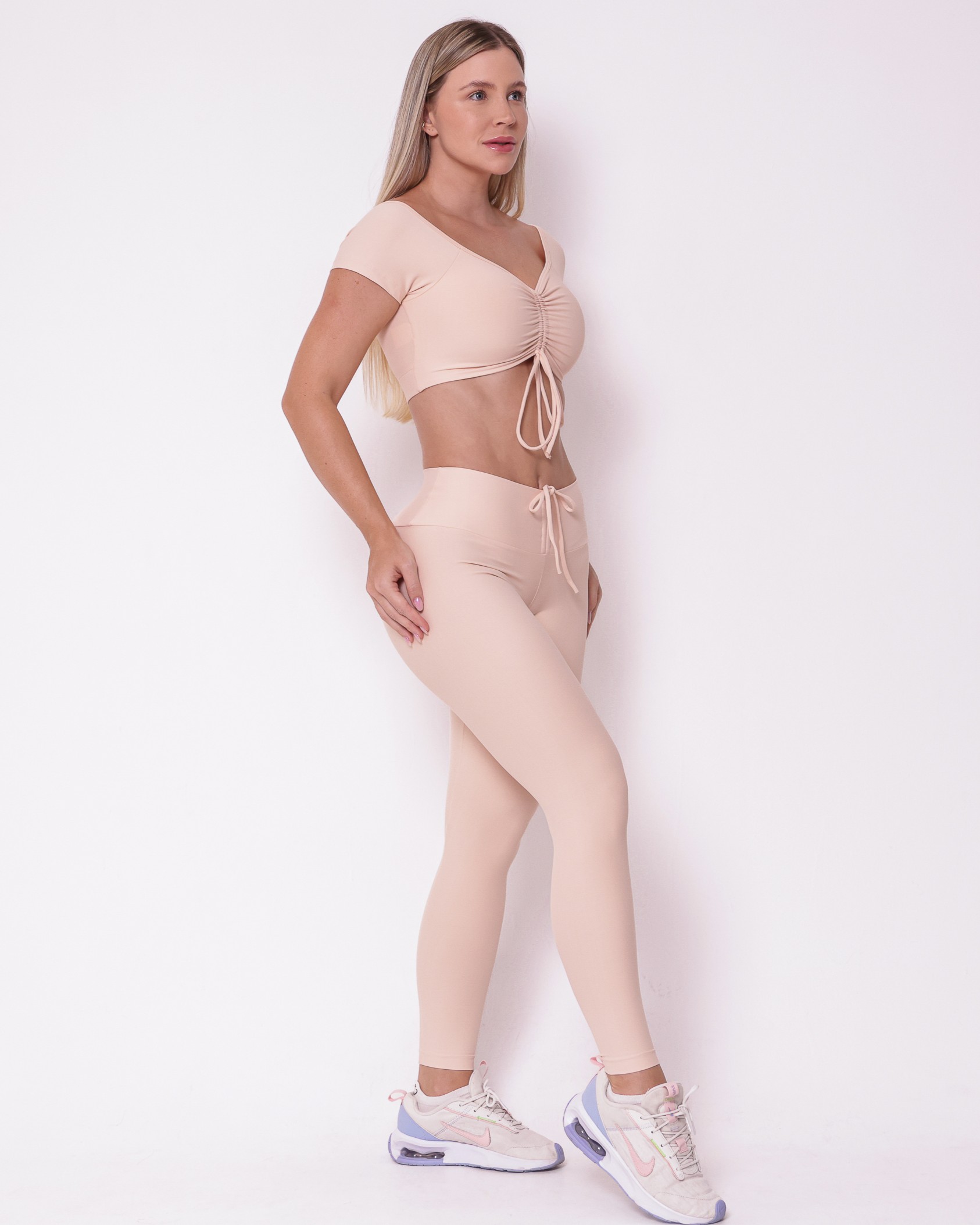 Conjunto Calça Legging Empina Light + Top Manguinha