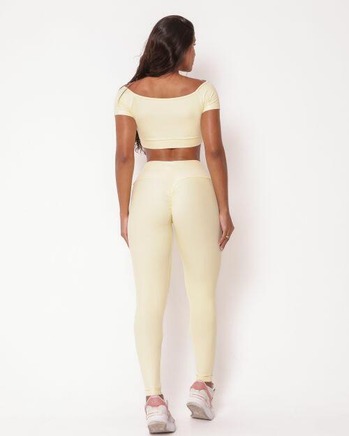 Conjunto Calça Legging Empina Light + Top Manguinha