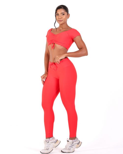 Conjunto Calça Legging Empina Light + Top Manguinha