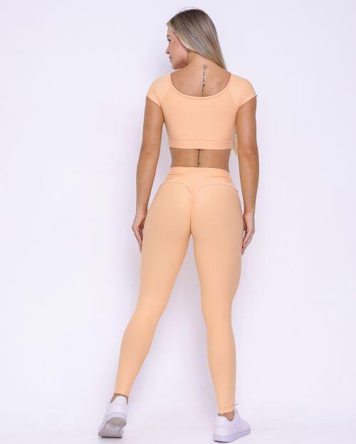Conjunto Calça Legging Empina Light + Top Manguinha