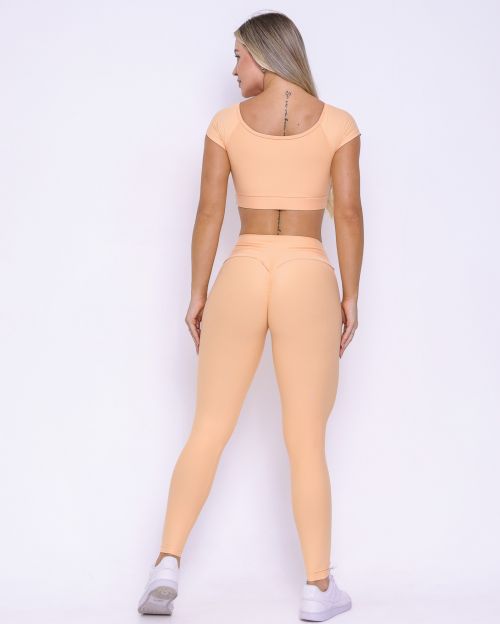 Conjunto Calça Legging Empina Light + Top Manguinha