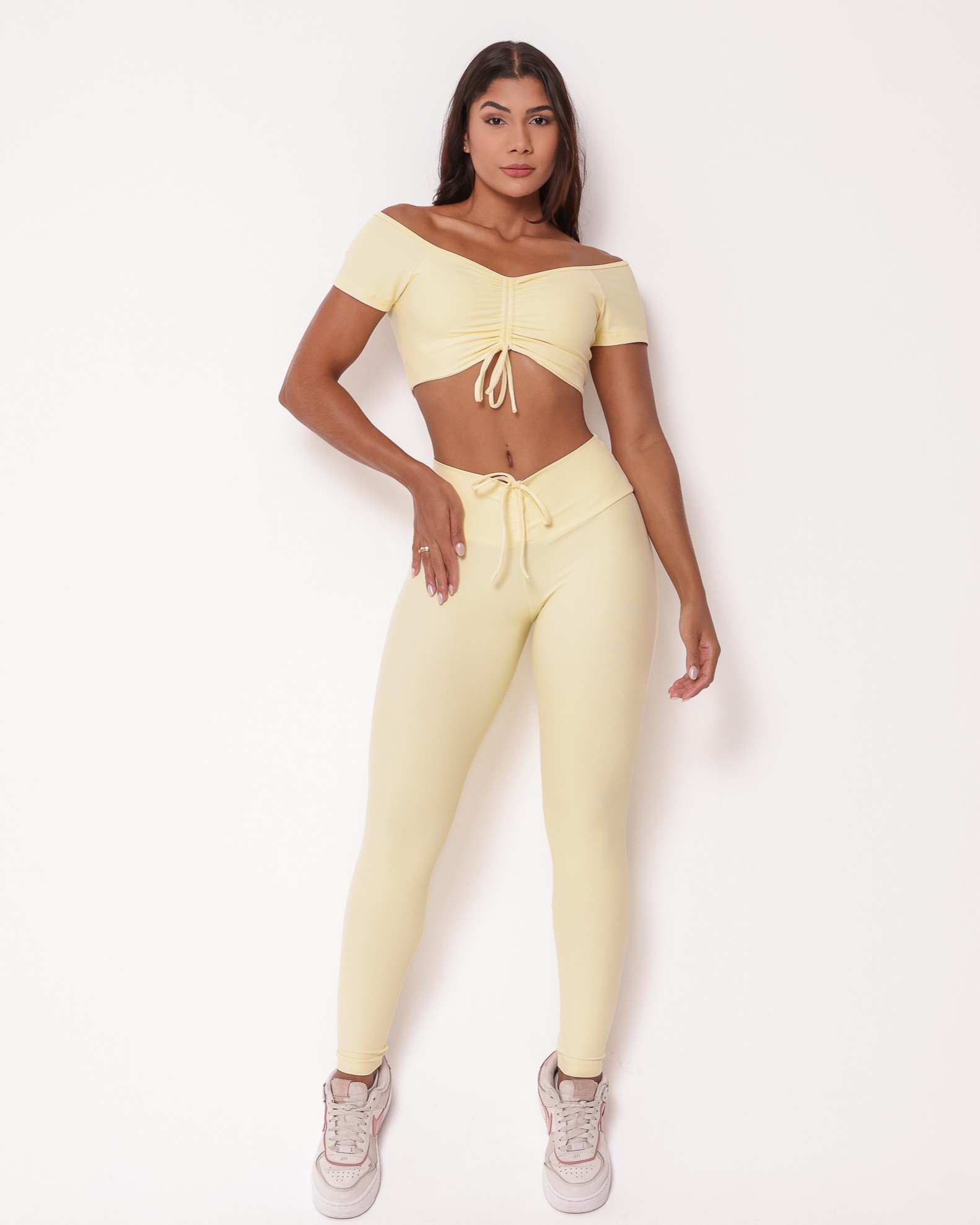 Conjunto Calça Legging Empina Light + Top Manguinha