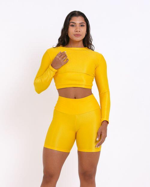 Conjunto Short Bermuda Compress�o + Top Maria